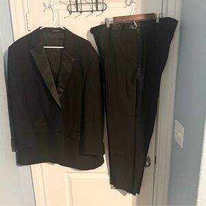 Pronto Uomo Black Tuxedo Suit Size 50 Long, 45 Waist